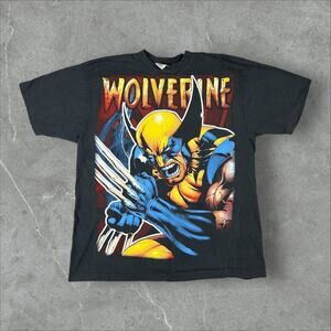 Vintage 90s Wolverine Marvel Comics AOP Size XL Single Stitch Reprint T-Shirt